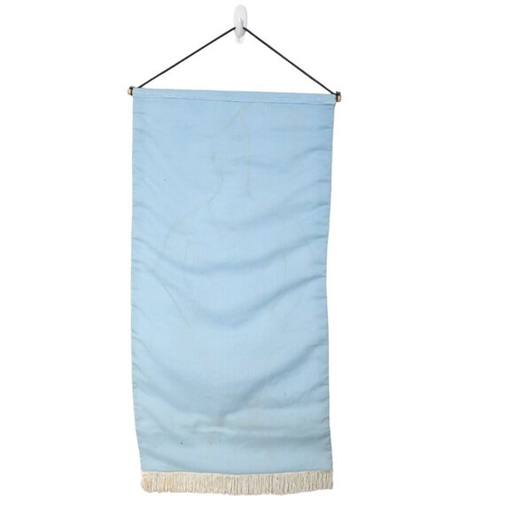 African Wall Fabric Art Scroll Tapestry Woman Ghana Africa Kente Dress Yellow - Picture 3 of 10